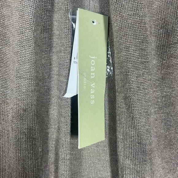 NWT! Joan Vass Women's Brown Lightweight Cardigan Sweater Viscose Large! - Picture 6 of 6